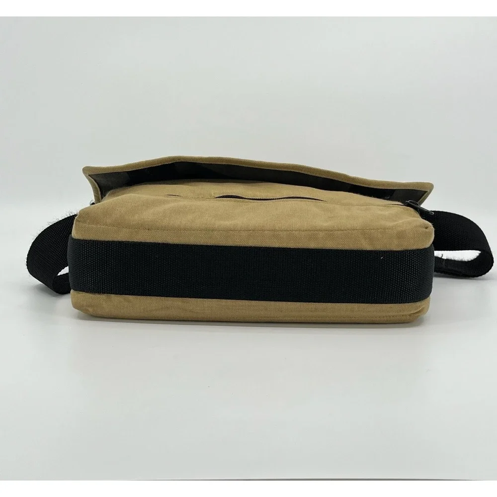 Vtg Tenba Equal Messenger Bag Tan Canvas Camera Travel Commuter Made in USA